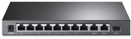 TP-Link 8-Port 10/100Mbps + 3-Port Gigabit Desktop Šakotuvas su 8-Port PoE+
