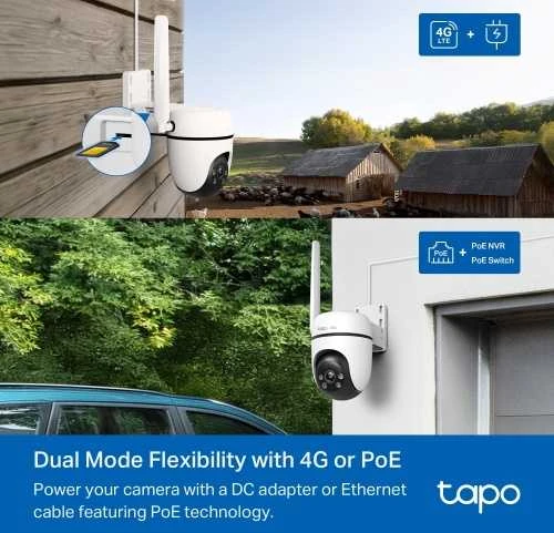 Tilt TP-Link TAPO C501GW lauko 4G LTE kamera su horizontaliu/pakreipiamu vaizdu