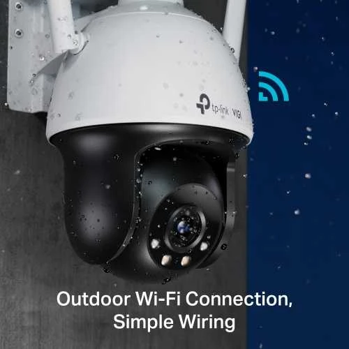 TP-LINK | VIGI 4MP lauko visų spalvų Wi-Fi Pan Tilt tinklo kamera | VIGI C540-W | Kupolas | 4 MP | 4 mm | IP66 | H.265+/H.265/H.264+/H.264 | MicroSD