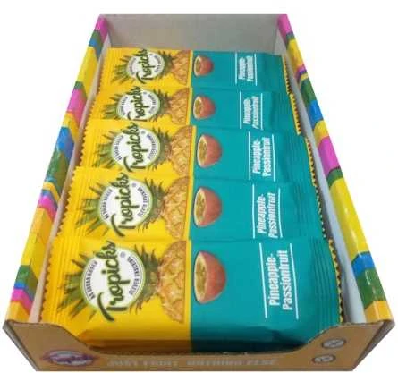 Tropicks Džiovintų ananasų, pasiflorų batonėlis, 20 g
