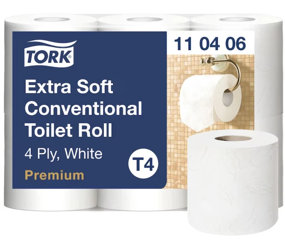 Tualetinis popierius TORK Premium Extra Soft T4, 18,8m, 4 sl., celiuliozė, 6 rul