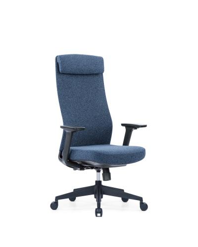 Up Up Ankara ergonominė biuro kėdė Juoda, Mėlynos spalvos audinys