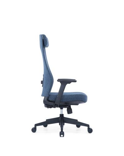 Up Up Ankara ergonominė biuro kėdė Juoda, Mėlynos spalvos audinys