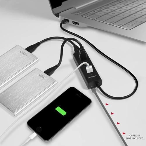 AXAGON HUE-S2B 4x USB3.0 įkrovimo šakotuvas, MicroUSB įkrovimo jungtis