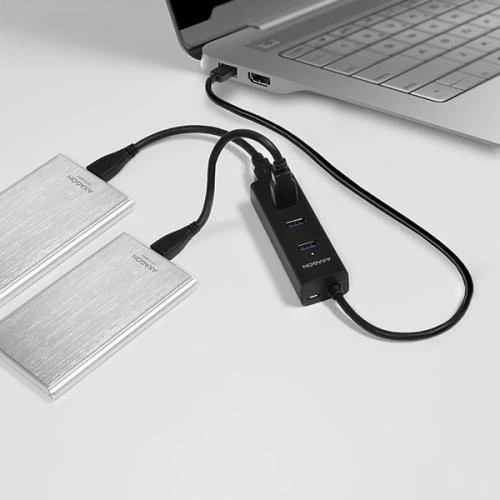 AXAGON HUE-S2B 4x USB3.0 įkrovimo šakotuvas, MicroUSB įkrovimo jungtis