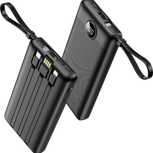 Išorinė baterija POWER BANK VEGER C10 10000mAh (USB,USB-A,Type-C,MicroUSB,lightning) juoda