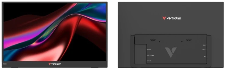 Verbatim 32403 Dual Nešiojamas monitorius 15.6'' × 2 IPS FHD 1920x1080 10ms 250cd/m2 60Hz, Juoda