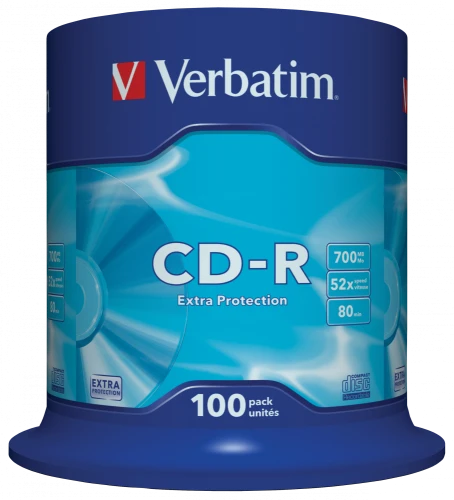Verbatim 43411 CD-R 700MB 52X Extra Protection Surface diskai (100 vnt pakuotėje)