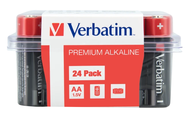 Verbatim 49505 Alkaline baterijos AA LR6 (24 vnt pakuotėje)
