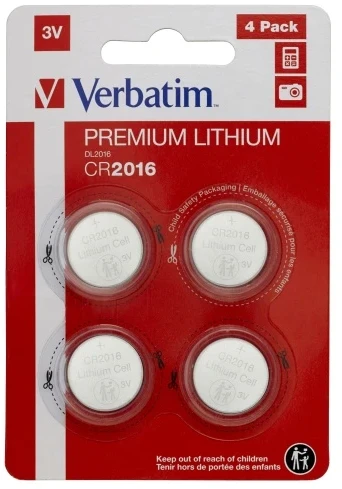 Verbatim 49531 Lithium baterijos CR2016 3V (4 vnt pakuotėje)