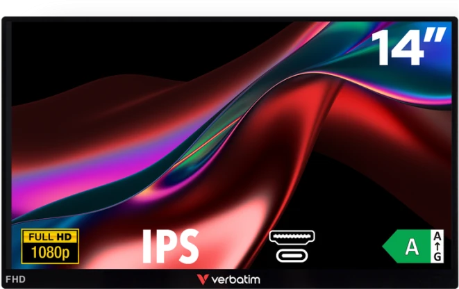 VERBATIM PM-14 nešiojamas monitorius 14 colių Full HD 1080p