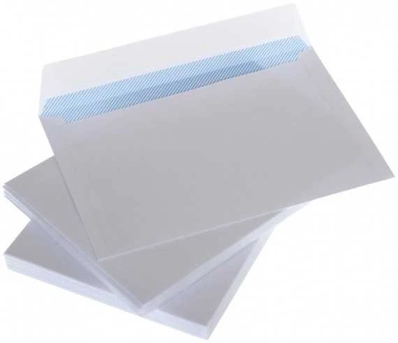 Vokai C65 College, 114x229mm, su nuplėšiama juostele, baltos spalvos, 25vnt