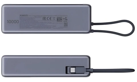 „Xiaomi 165W Power Bank“ (integruotas laidas) | 10000 mAh | USB-C | Pilka