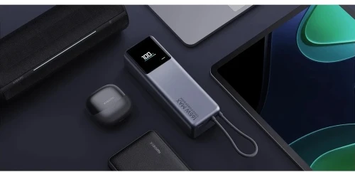 „Xiaomi 165W Power Bank“ (integruotas laidas) | 10000 mAh | USB-C | Pilka