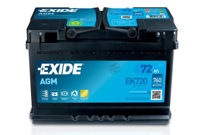 Exide Akumuliatorius 45 Ah 380 A EN 12V AGM aprašymas - Prekės nuotrauka