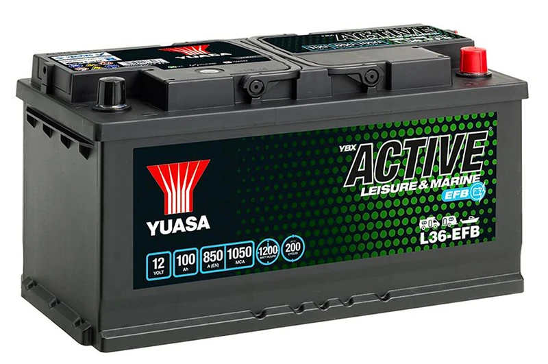 YUASA Leisure L36-EFB 100Ah 850A (EN) akumuliatorius aprašymas - Prekės nuotrauka