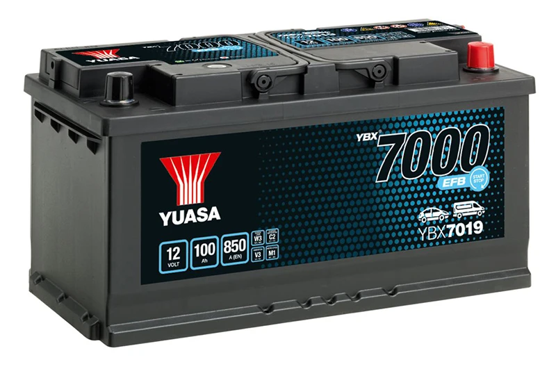 YUASA YBX7019 EFB 100Ah 850A (EN) akumuliatorius aprašymas - Prekės nuotrauka