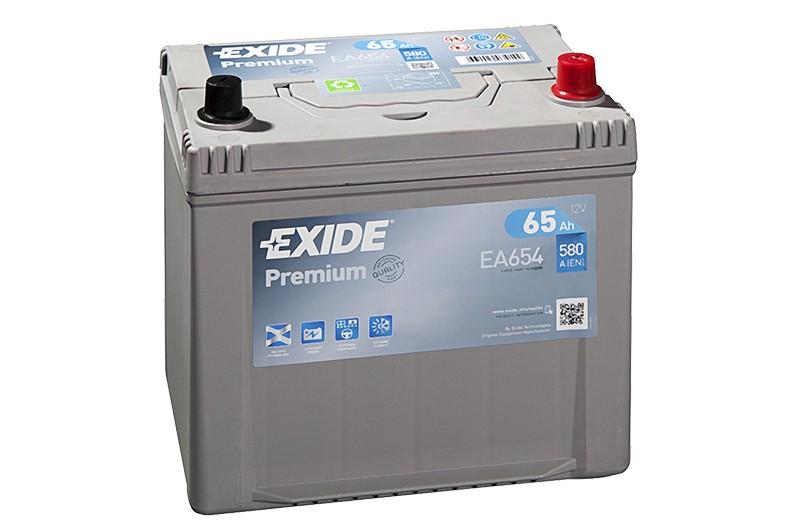 EXIDE Premium EA654 65Ah 580A (EN) 12V akumuliatorius, modelis - EA654 ...