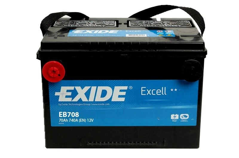 Exide Excell 70Ah 12V akumuliatorius su nešimo rankena