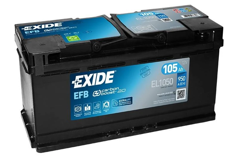 Exide EFB akumuliatorius 105 Ah su Carbon Boost technologija