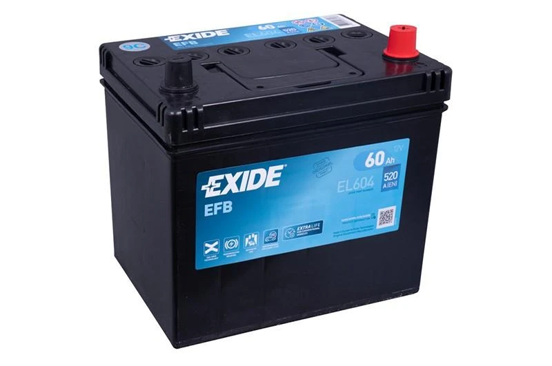 Exide EFB akumuliatorius su melsva etikete