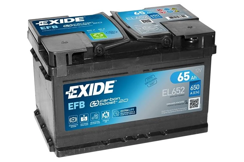 Exide EFB akumuliatorius 65Ah su mėlyna etikete