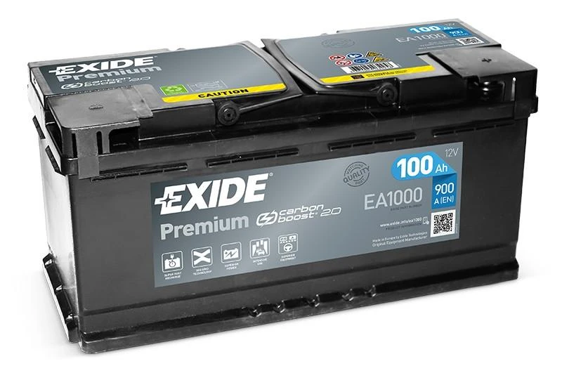 EXIDE Premium EA1000 100Ah 900A (EN) akumuliatorius