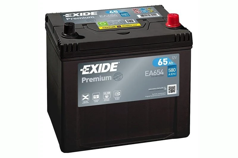 Exide Premium EA654 akumuliatorius su gnybtais