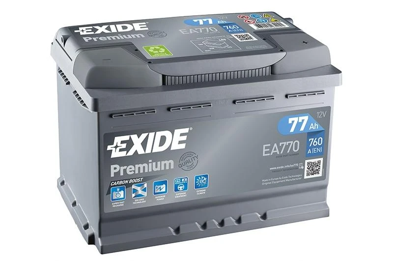 Exide Premium EA770 77Ah akumuliatorius kampu