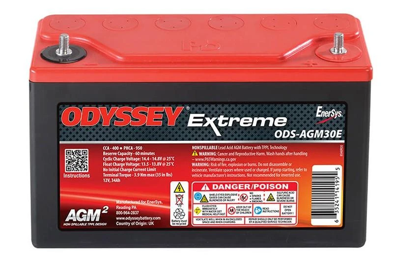 ODYSSEY AGM30E (PC950) AGM 34Ah akumuliatorius