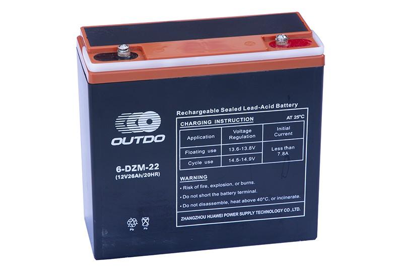 OUTDO (HUAWEI) 6-DZM-22 12V 26Ah e-bike akumuliatorius
