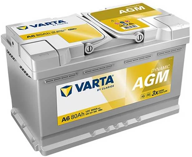VARTA A6 AGM (F21) (580901080) 80Ah 800A akumuliatorius