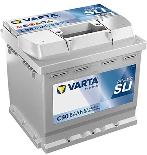 VARTA Sidabrinis Dynamic C30 (554400053) 54Ah akumuliatorius