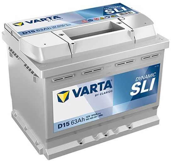 VARTA Sidabrinis Dynamic D15 (563400061) 63Ah akumuliatorius