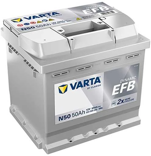 VARTA START STOP N50 (550501055) 50Ah 550A (EN) 12V EFB akumuliatorius