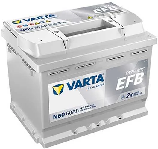 VARTA START STOP N60 (560500064) 60Ah 640A (EN) 12V EFB akumuliatorius