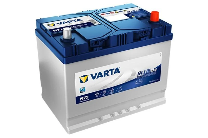 VARTA START STOP N72 (572501076) 72Ah 760A (EN) 12V EFB akumuliatorius