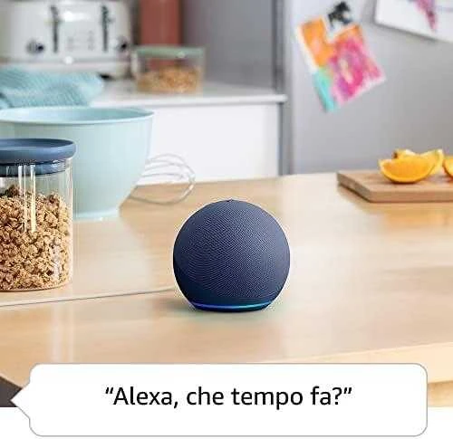 Amazon Echo Dot (5. Gen) nešiojama išmanioji kolonėlė, Medžio anglies spalvos