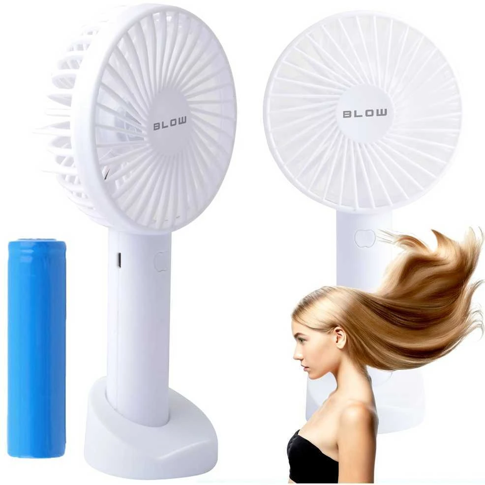 44-504# Blow Rankinis USB ventiliatorius su įkraunama baterija, balta