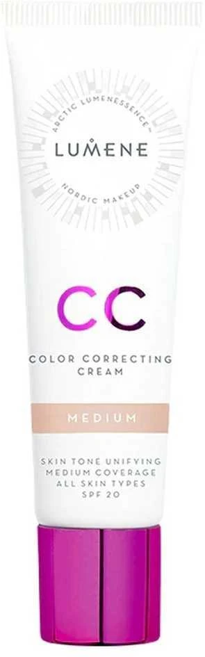 Lumene CC Color Correcting Kreminis SPF 20 CC kremas, atspalvis: Medium, 30 ml