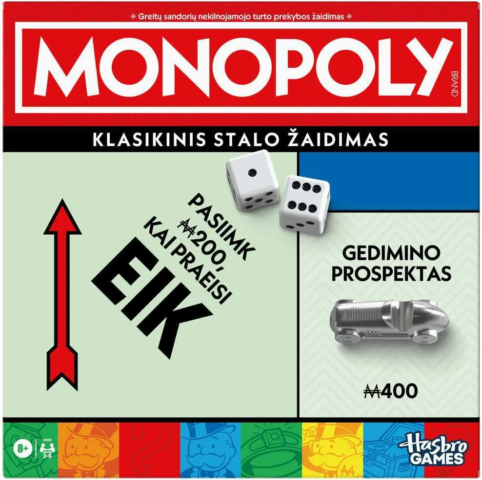 MONOPOLY Žaidimas „Monopolis“, (lietuvių kalba)