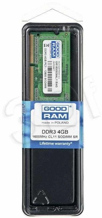GOODRAM GR1600S364L11S/4G GOODRAM DDR3 4GB 1600MHz CL11 SODIMM 1.5V (512x8)
