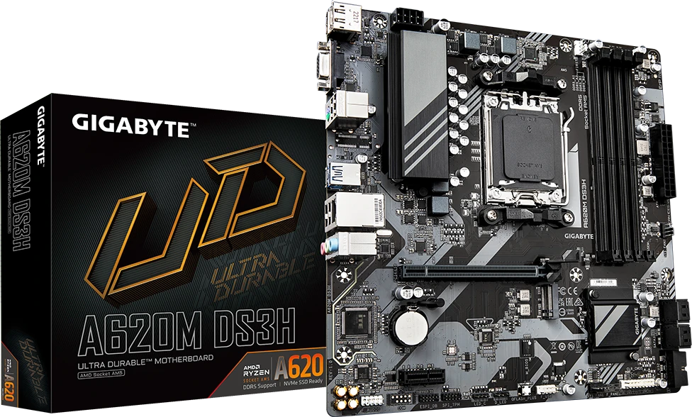 GIGABYTE A620M DS3H AM5 2xDDR5 4xSATA 1xM.2