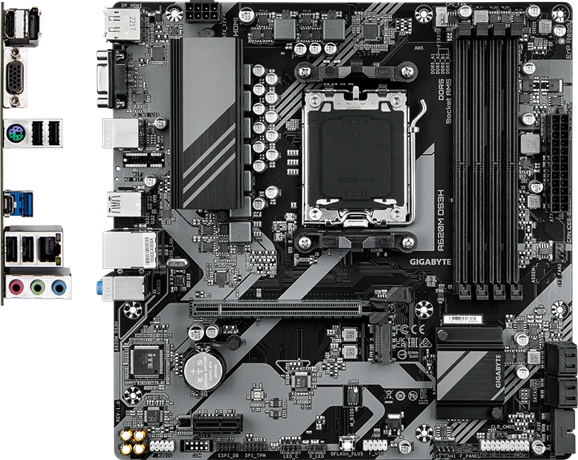 GIGABYTE A620M DS3H AM5 2xDDR5 4xSATA 1xM.2