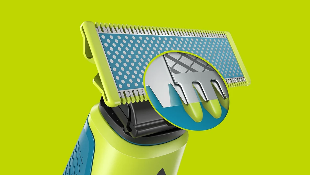 Philips OneBlade keičiamas peiliukas – technologinė struktūra