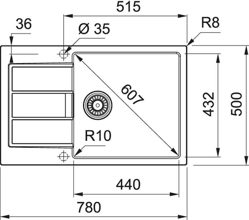 Plautuvė Franke S2D 611-78XL su papr. vent. rusvai gelsvas