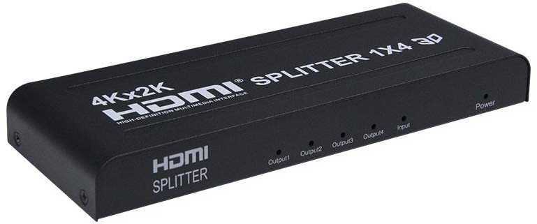 „PremiumCord“ HDMI skirstytuvas 1-4 prievadų, metalinis korpusas, 4K, „FULL HD“, 3D