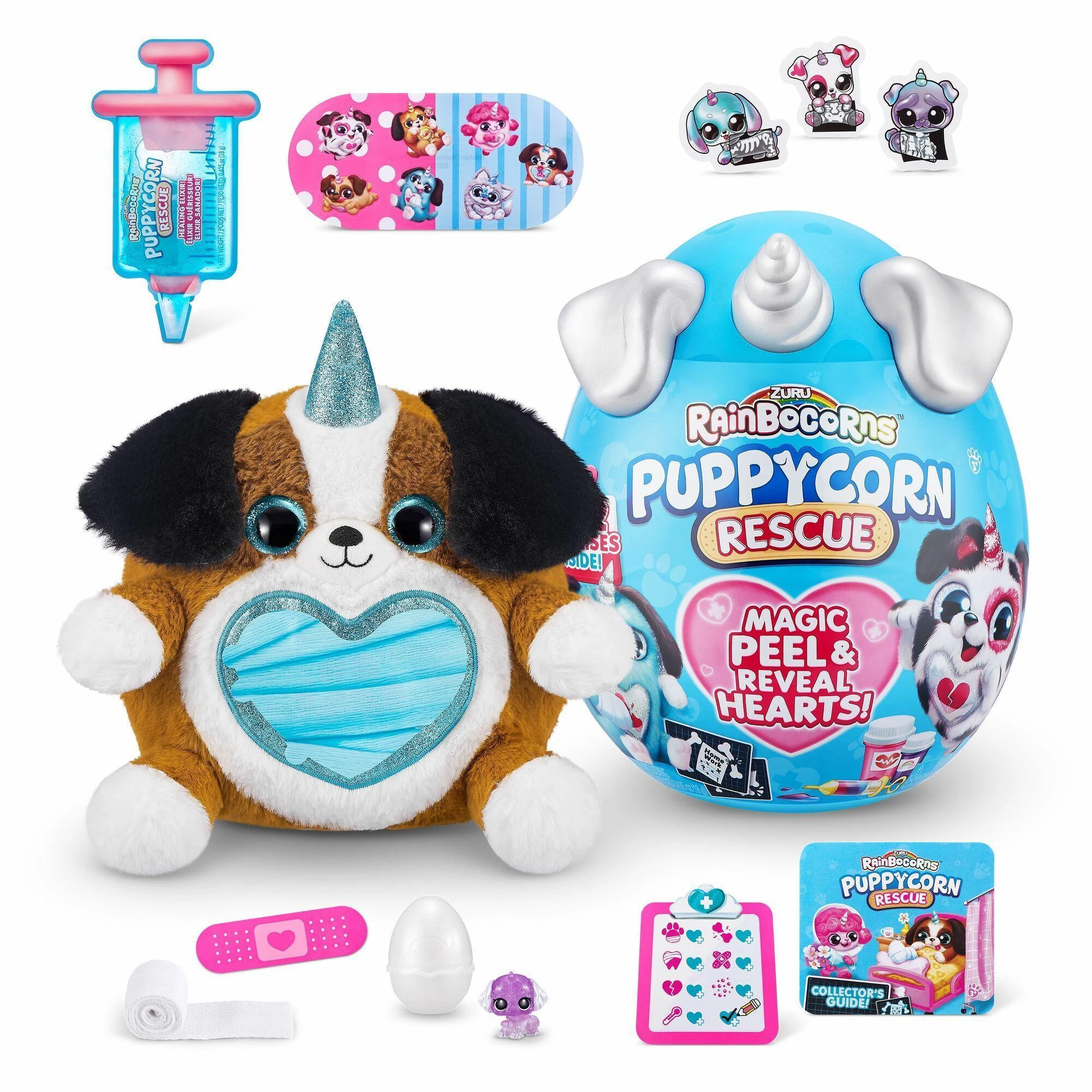 Zuru RAINBOCORNS pliušinis žaislas su aksesuarais Puppycorn Rescue, 9261