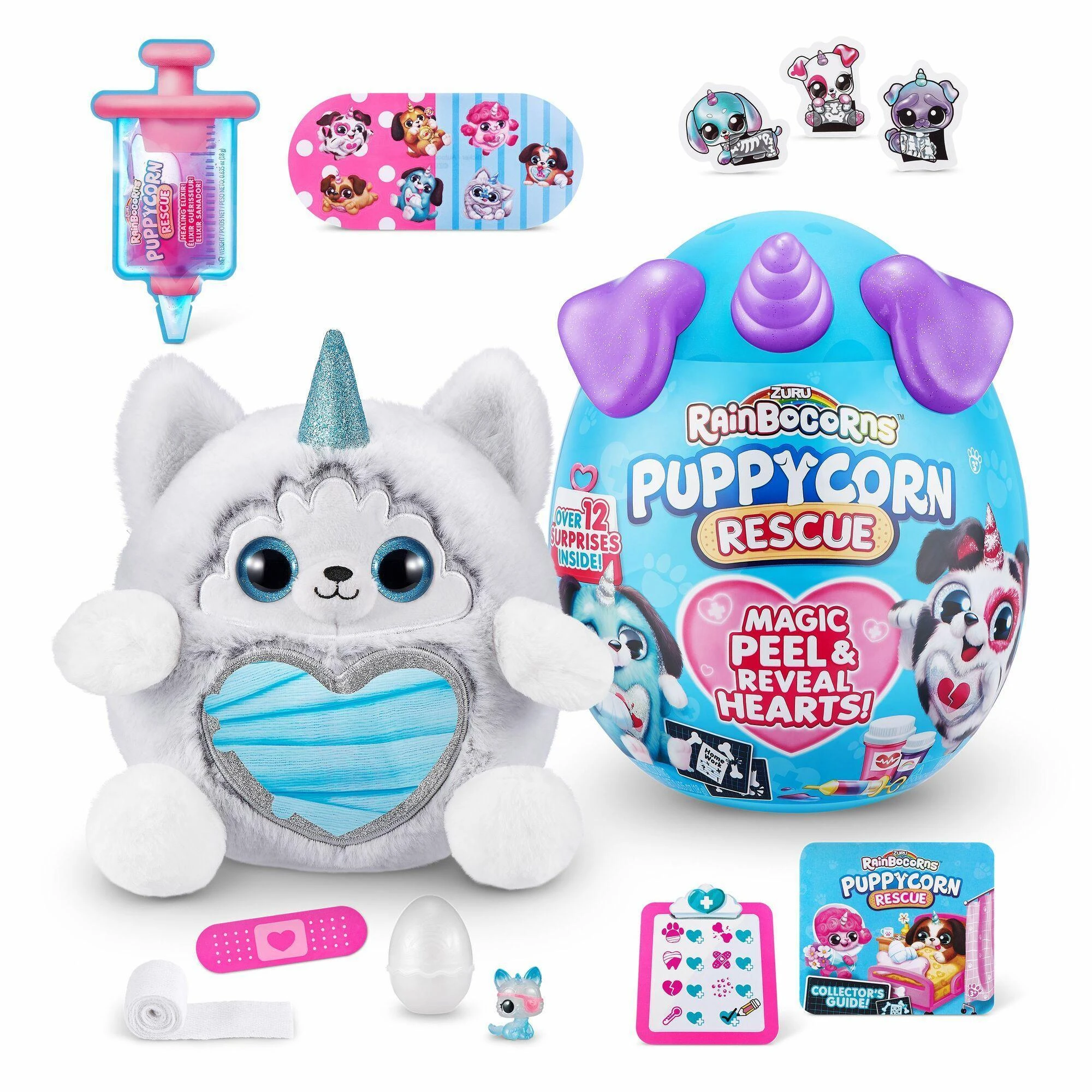 Zuru RAINBOCORNS pliušinis žaislas su aksesuarais Puppycorn Rescue, 9261