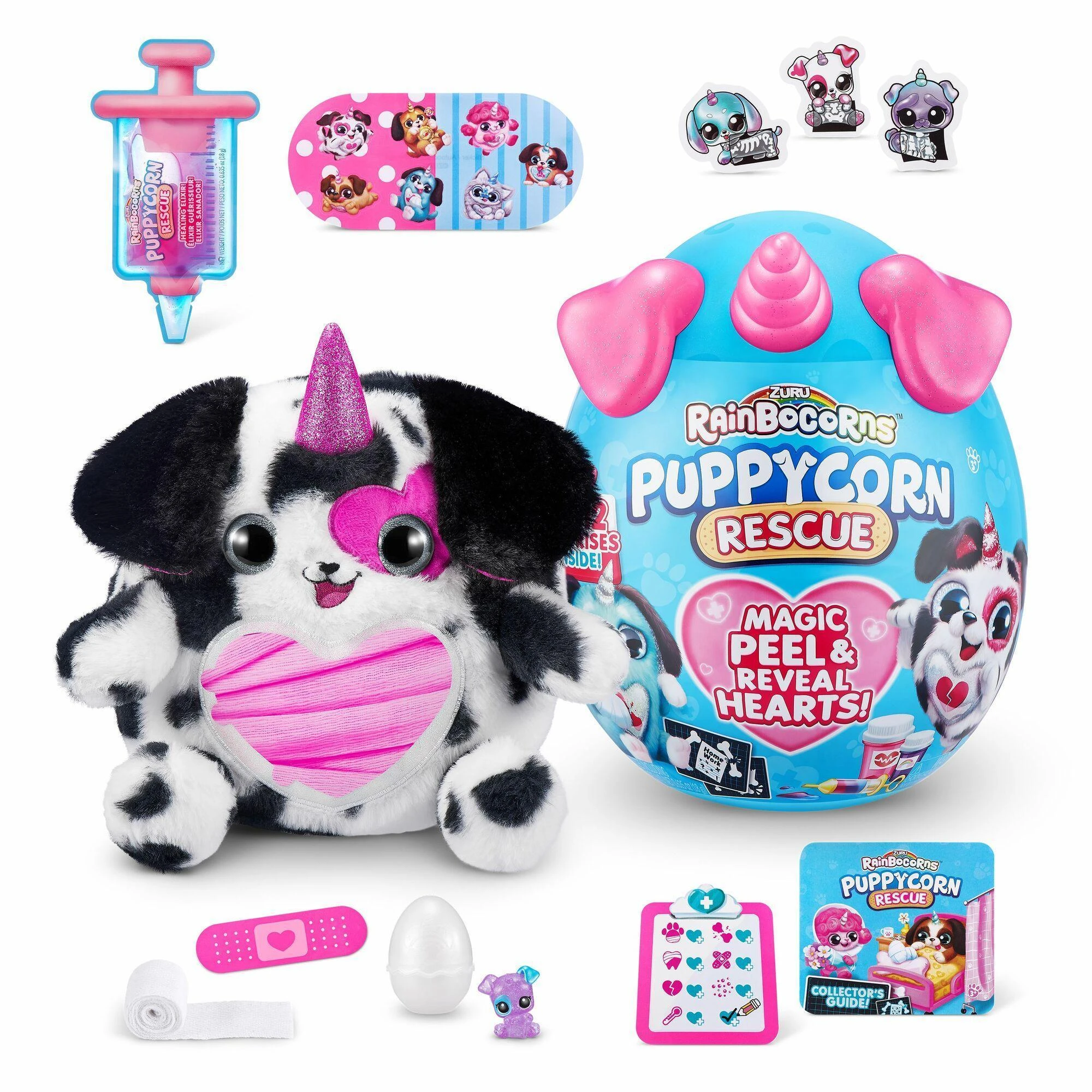 Zuru RAINBOCORNS pliušinis žaislas su aksesuarais Puppycorn Rescue, 9261